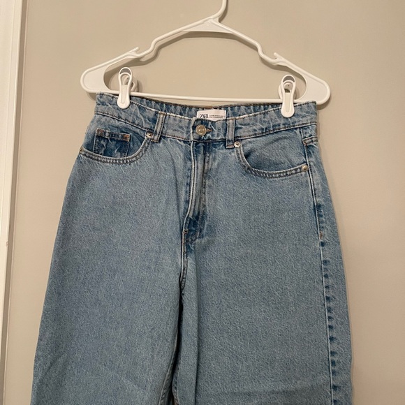 Zara high-rise cropped wide leg jeans - Picture 2 of 4